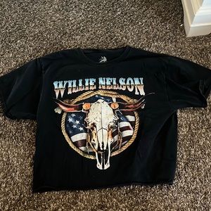 Western Vintage Willie Nelson Crop Top